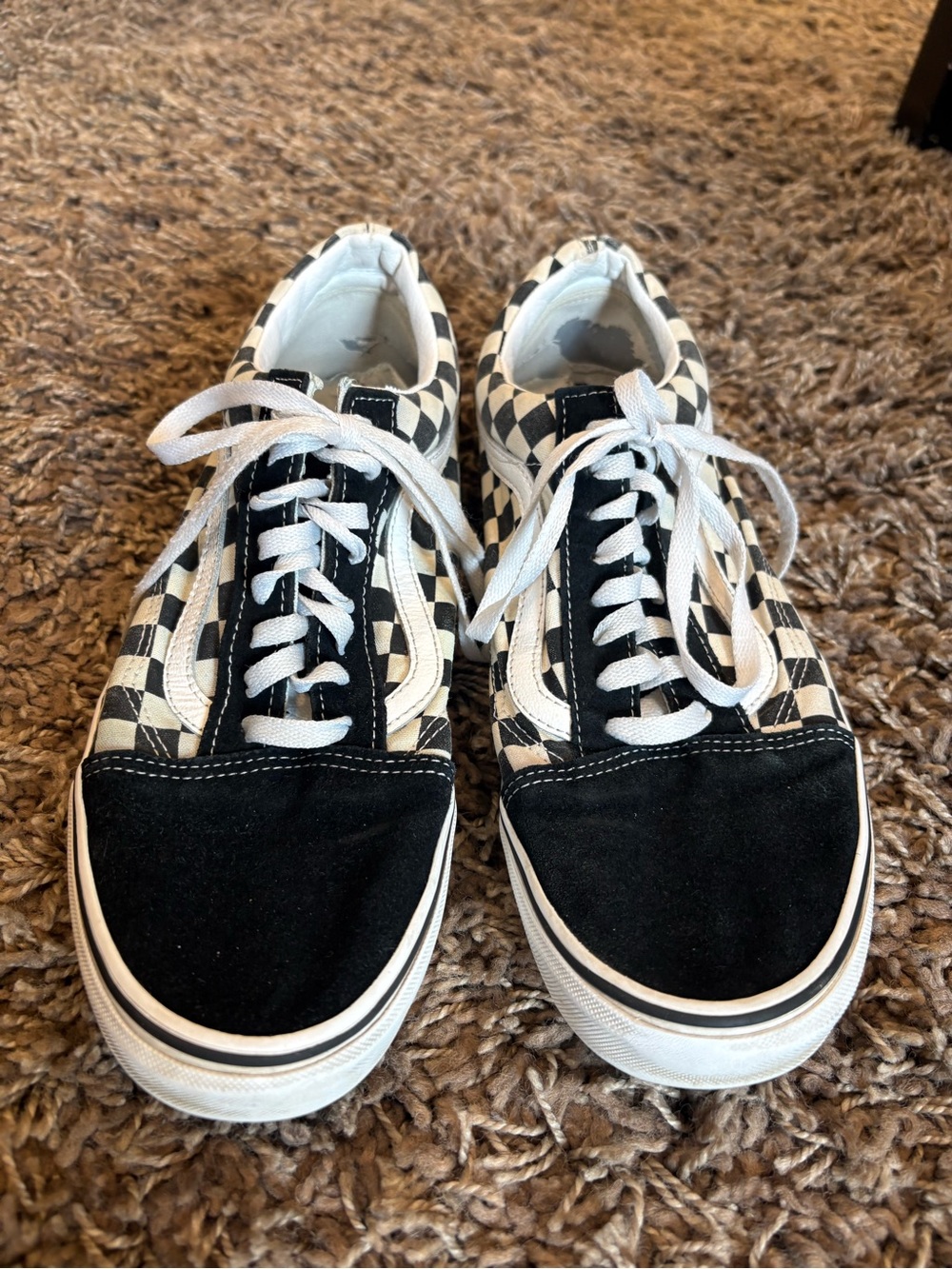 VANS Old Skool Checkerd Black and White Men's Sneakers Men’s 10.5 EU 44